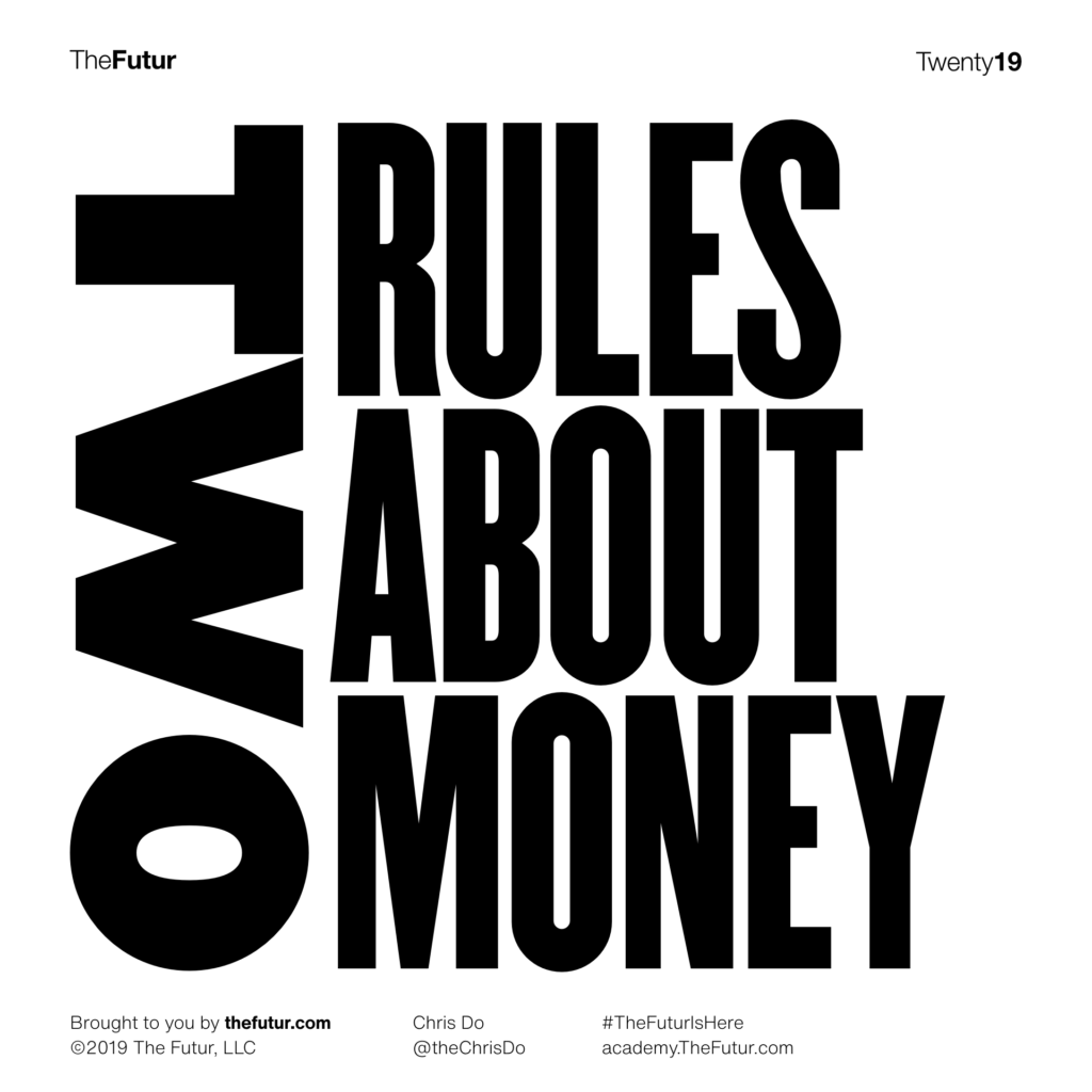 « Two Rules About Money » – couverture — Chris Do