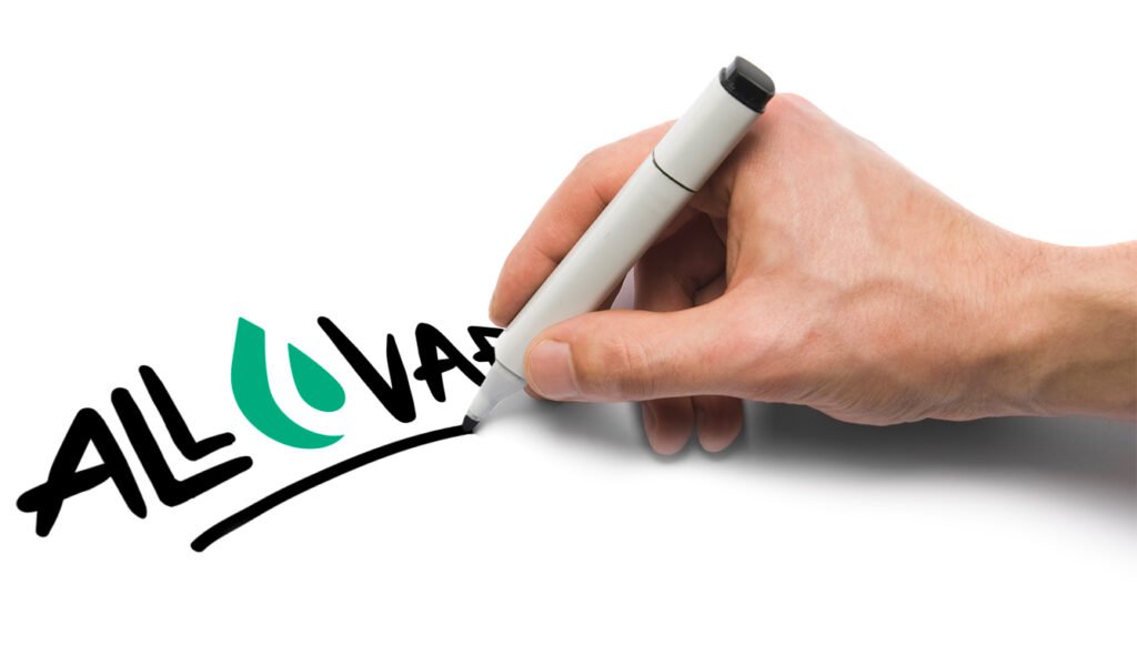 Allvap – lettrage à la main — Cominup