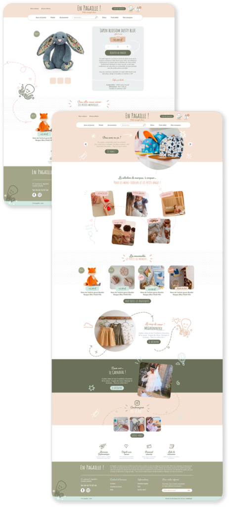 En Pagaille ! – site e-commerce (ordinateur) — Cominup