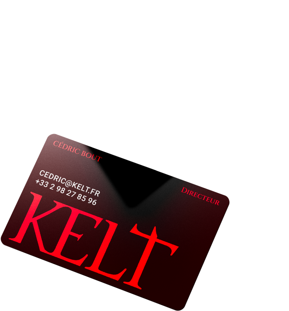 Kelt – carte de visite (verso) — Cominup