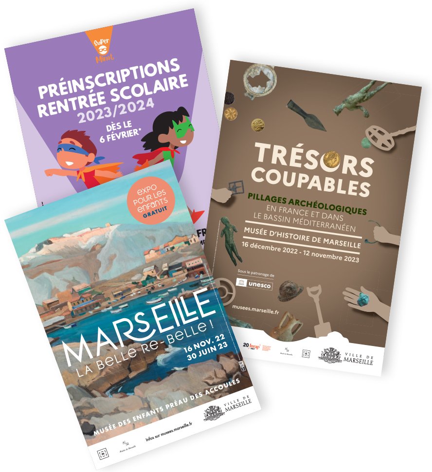 Ville de Marseille – affiches harmonisées — Cominup
