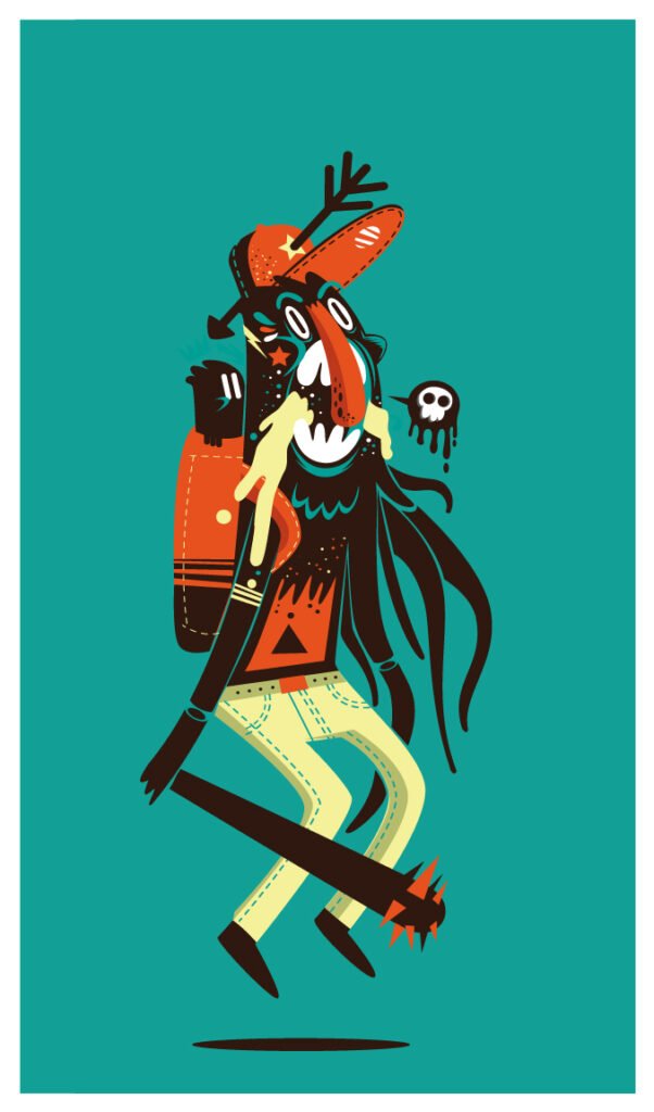 Le skateur au walkman — Cristobal Ojeda Newfren