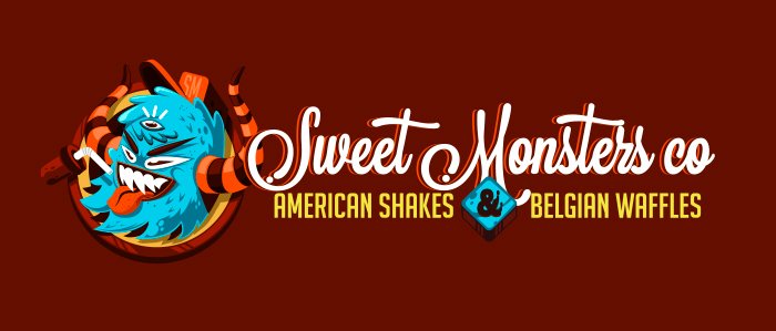 Logo horizontal Sweet Monsters — Cristobal Ojeda Newfren