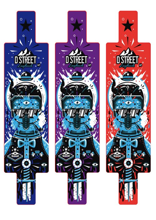 Planches D-Street au personnage bleu — Cristobal Ojeda Newfren