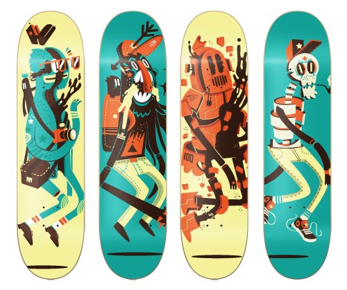 Quatre decks de skate — Cristobal Ojeda Newfren