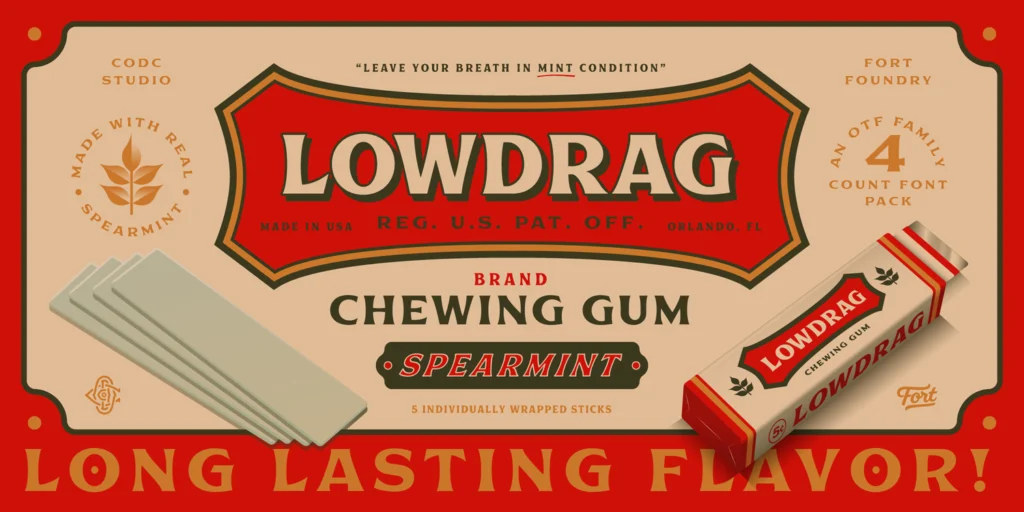 Police Lowdrag — spécimen — Clark Orr