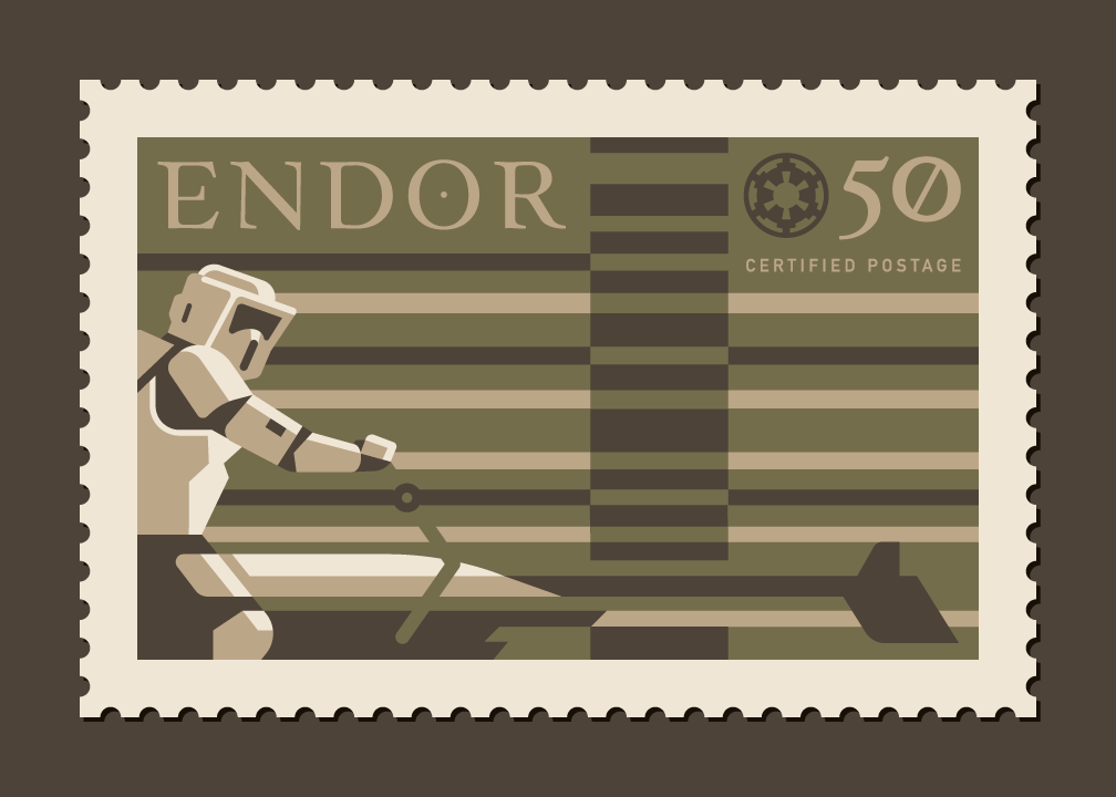 Pop Culture Postage — Endor — Clark Orr