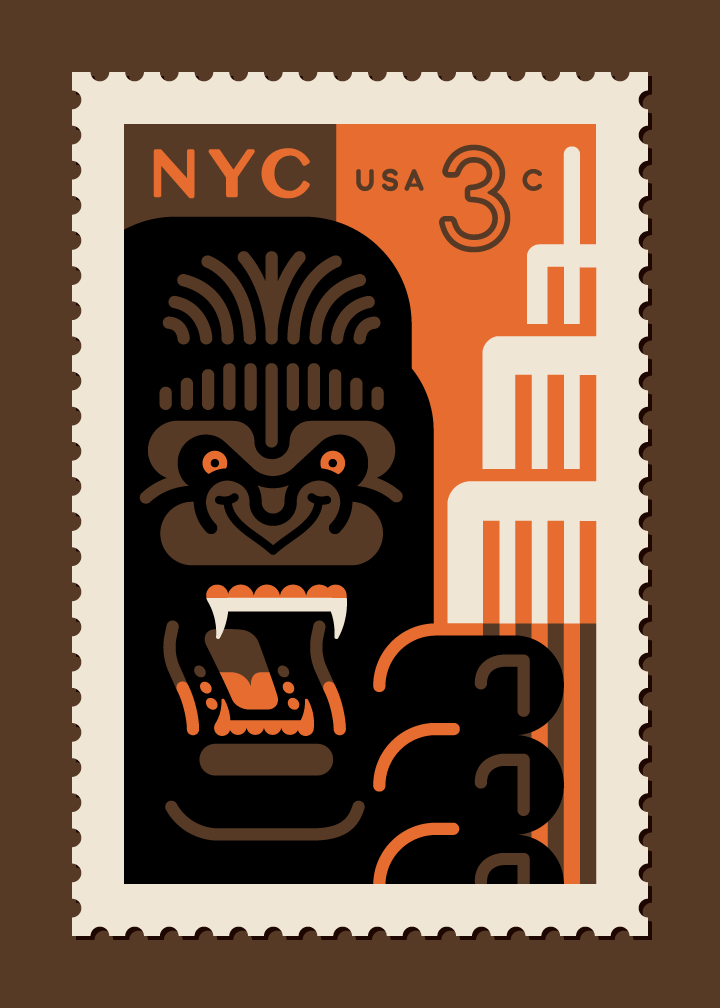 Pop Culture Postage — King Kong — Clark Orr