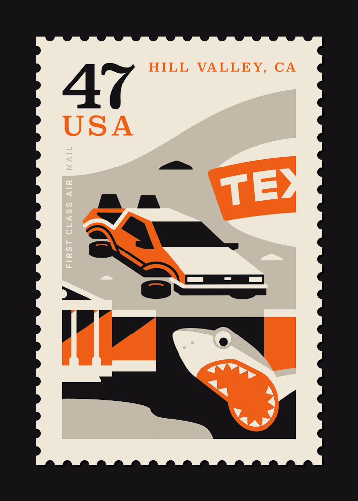 Pop Culture Postage — Retour vers le futur — Clark Orr