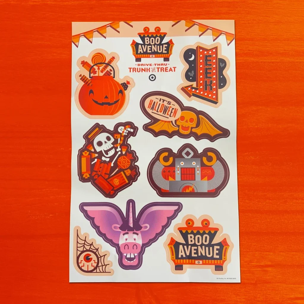 Target « Boo Avenue » — planche de stickers — Clark Orr