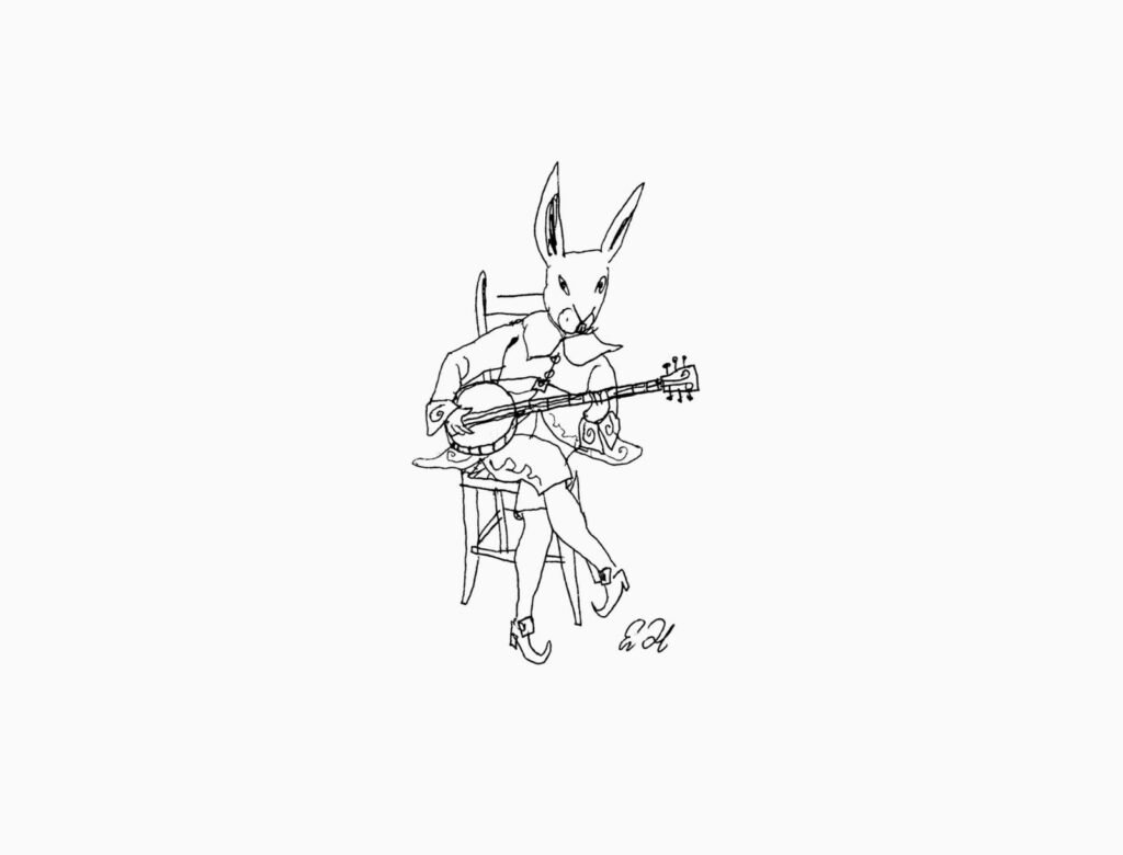 « Le lapin et le banjo » — illustration d'Eric Hanson — COLLINS