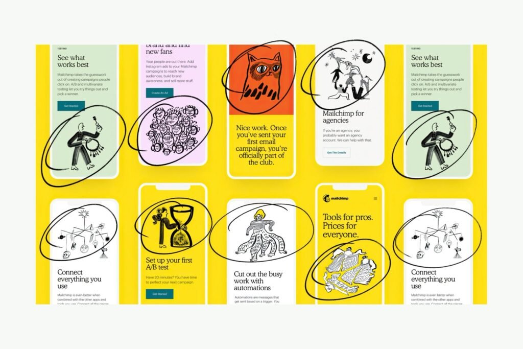 Mailchimp — grande expressivité avec peu d'éléments — COLLINS