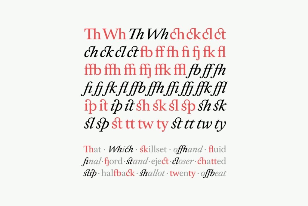 Ogilvy — typographie à ligatures — COLLINS