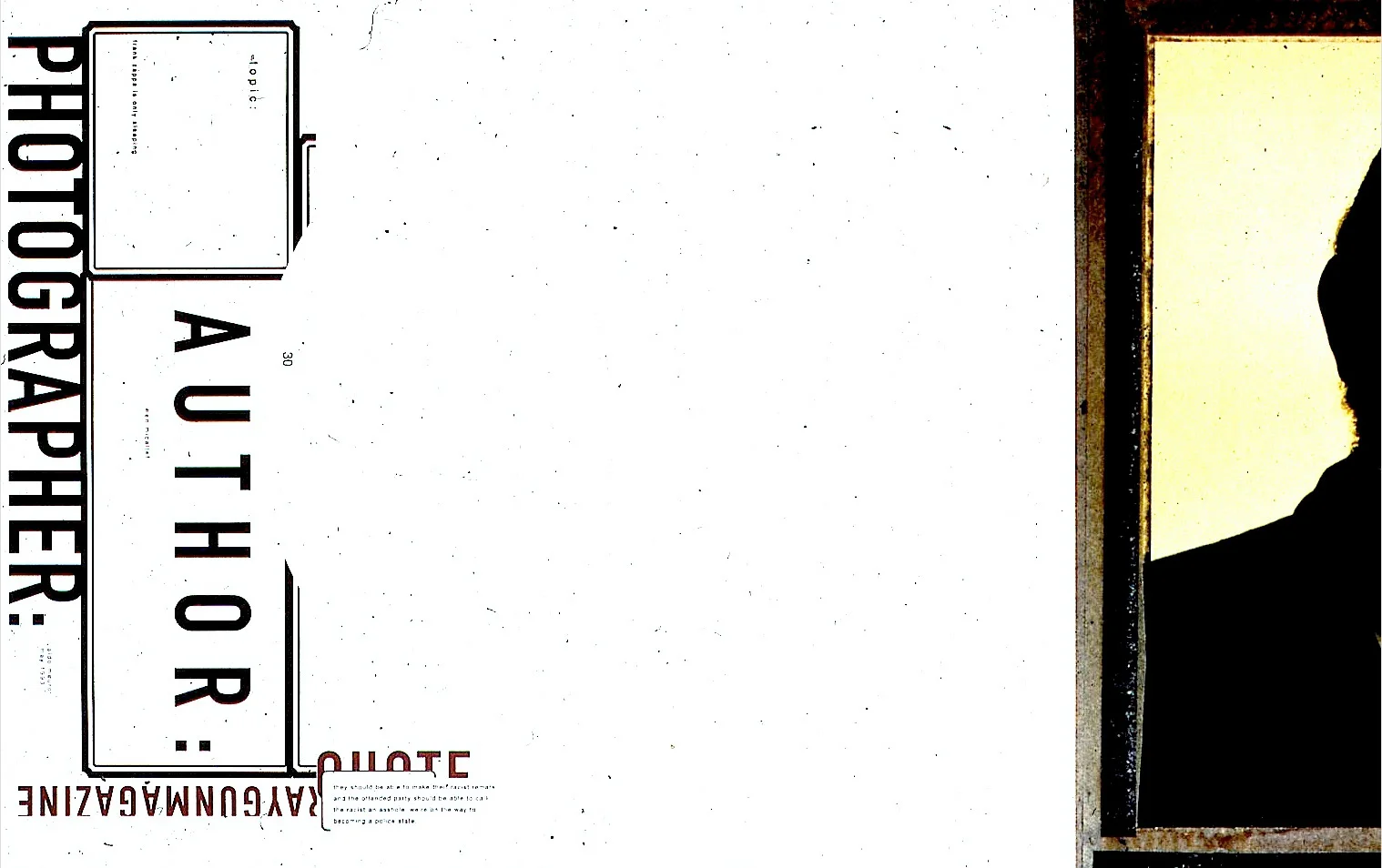 Ray Gun, page typographique — David Carson