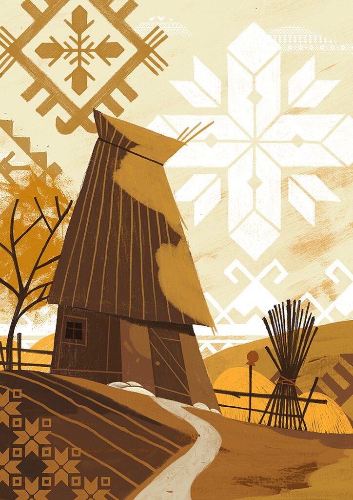 La maison au toit de chaume — Dan Gartman