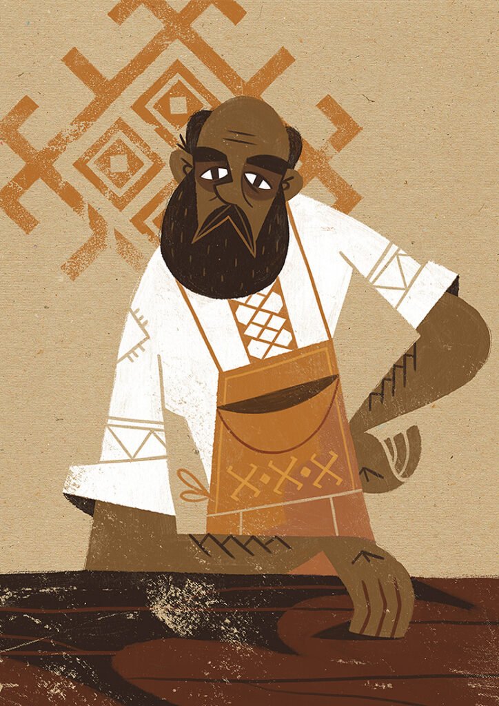 Le paysan à la table — Dan Gartman