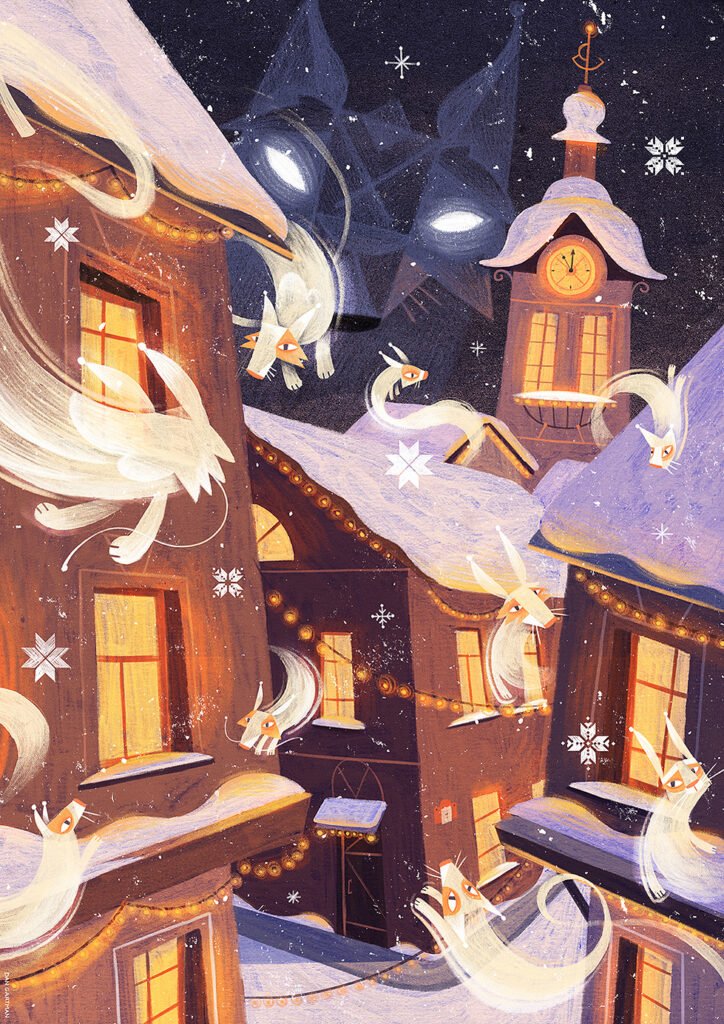 Le village sous la neige — Dan Gartman