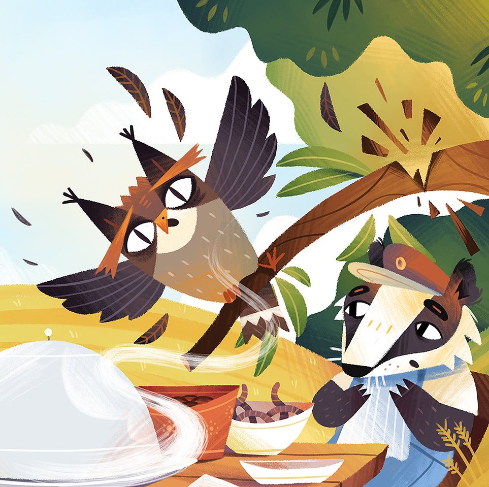 Les oiseaux au festin — Dan Gartman