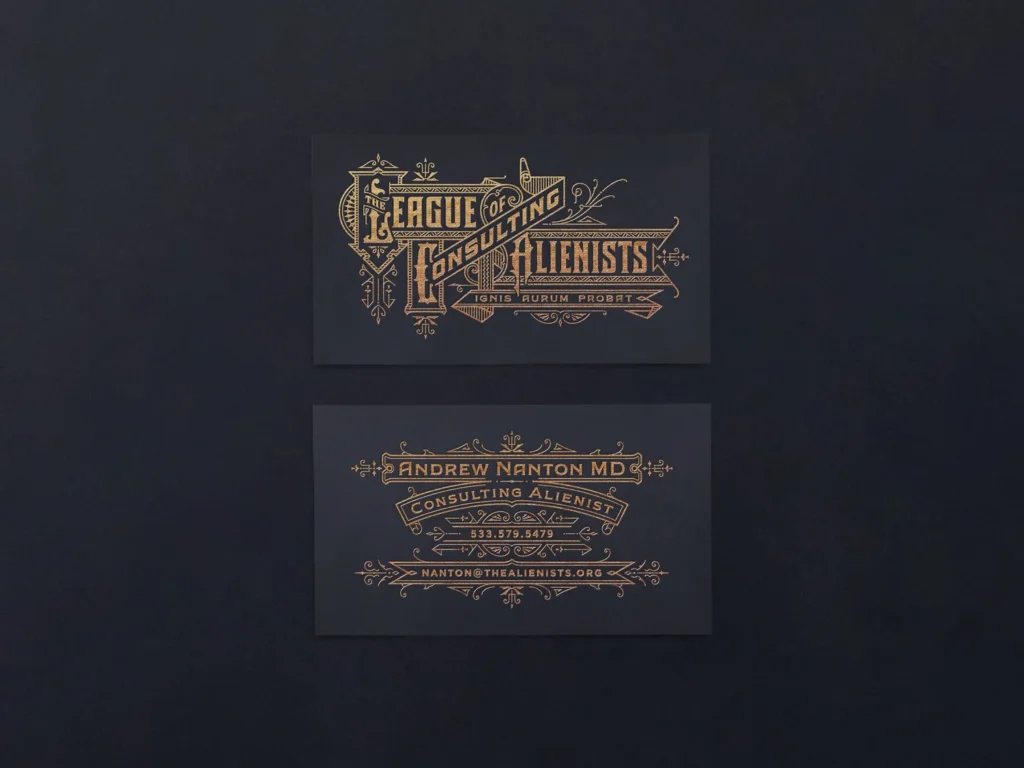 La carte de la League of Consulting Alienists — Dan Gretta