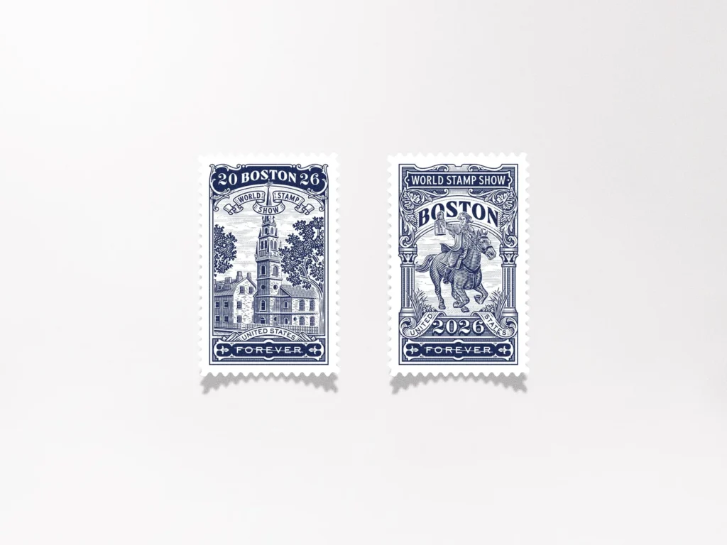 Les deux timbres Boston 2026 — Dan Gretta