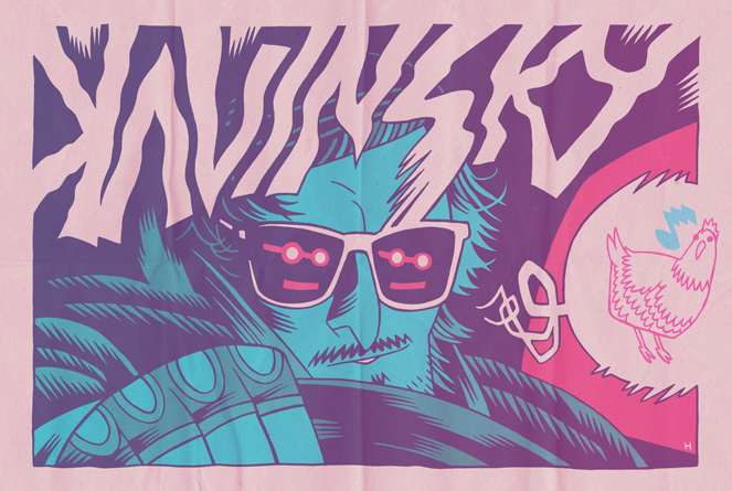 Kavinsky et sa voiture — Dan Hipp