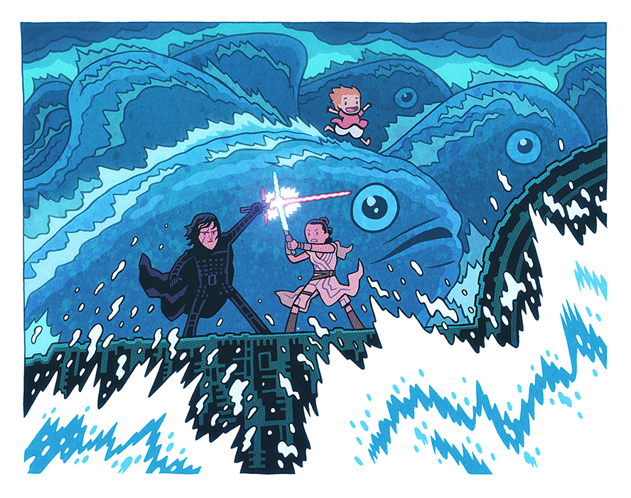 Star Wars et Ponyo — Dan Hipp