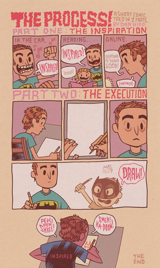 « The Process! », autoportrait en bande dessinée — Dan Hipp