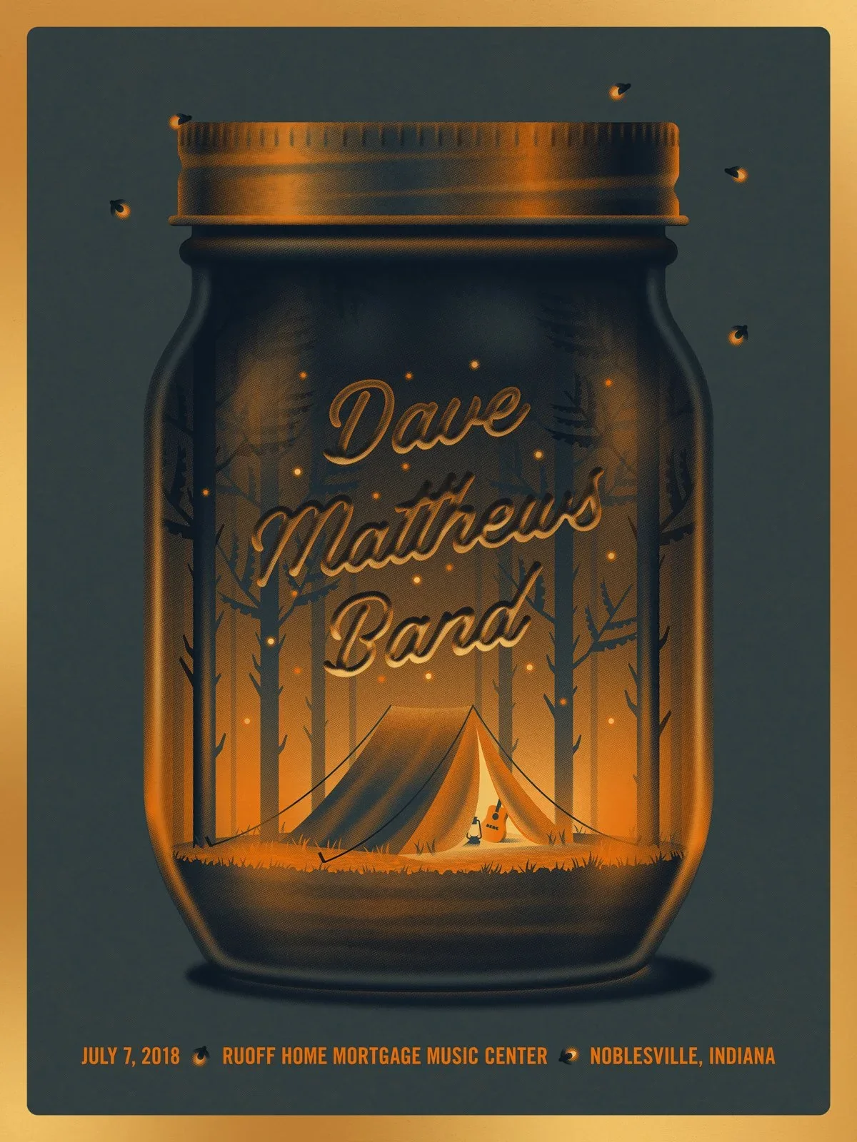 Affiche Dave Matthews Band, bocal et tente — DKNG