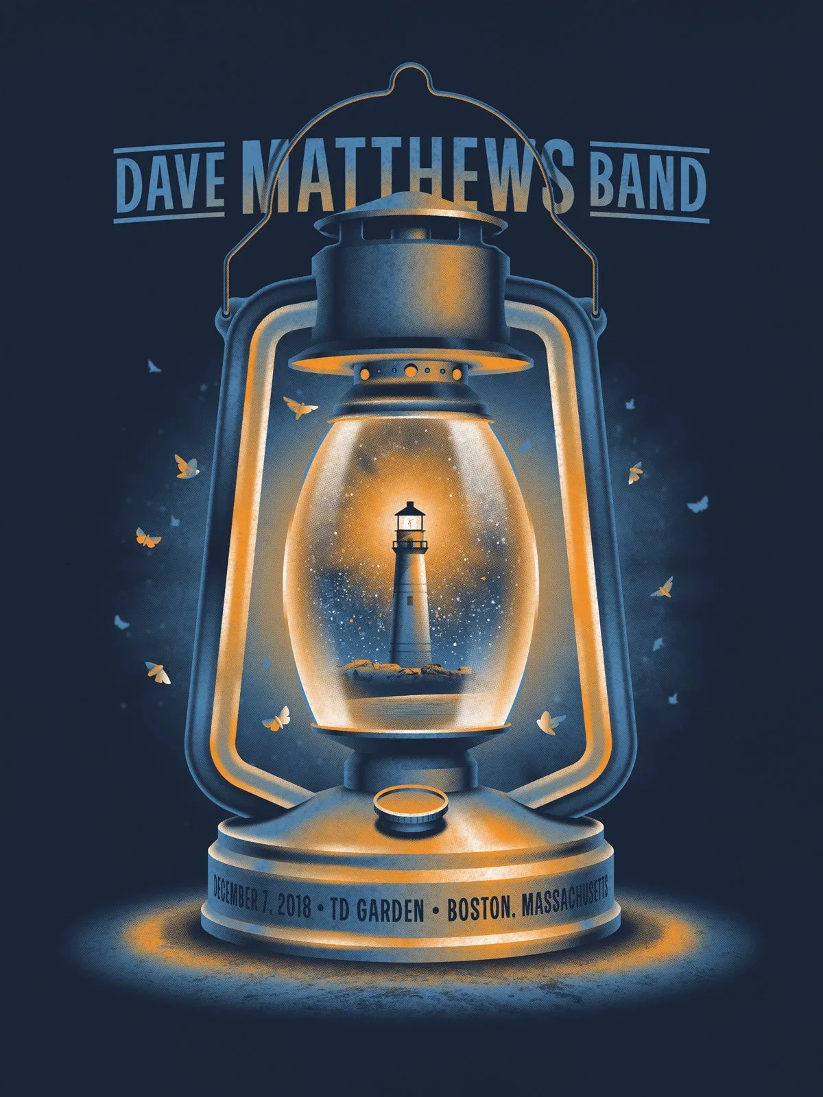 Affiche Dave Matthews Band, lanterne tempête — DKNG