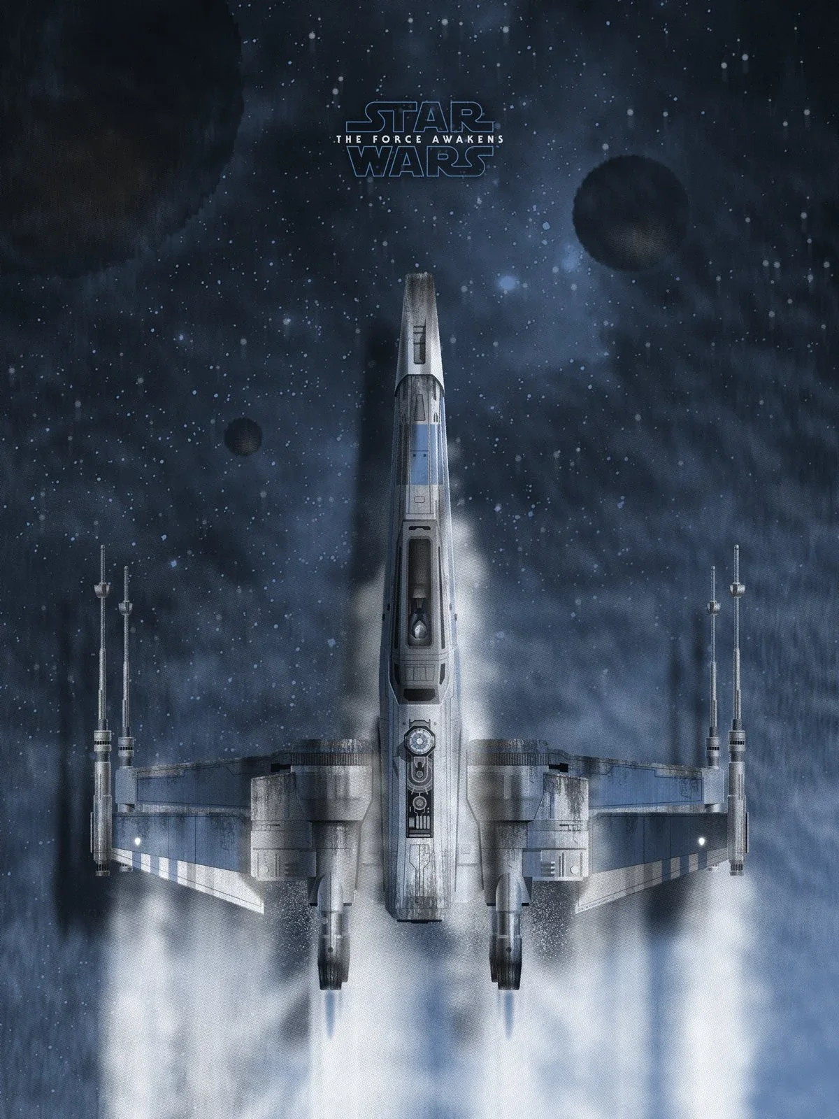 Affiche Star Wars Le Réveil de la Force, X-wing — DKNG
