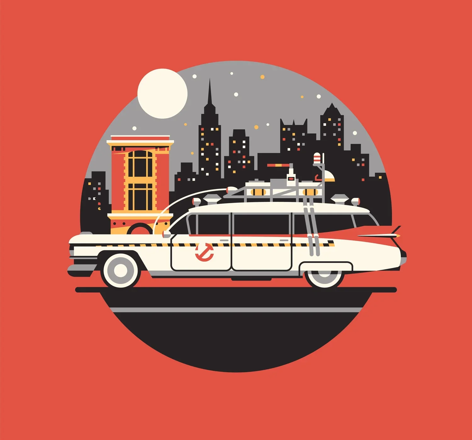 Estampe Icon, l’Ecto-1 de Ghostbusters — DKNG