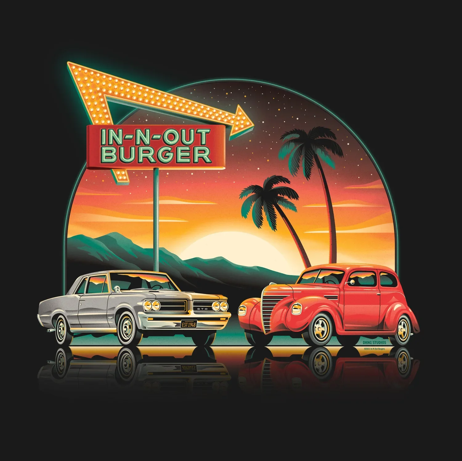 T-shirt officiel In-N-Out Burger 2021 — DKNG
