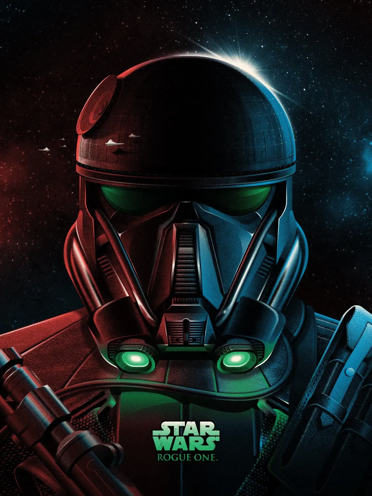 Affiche Star Wars Rogue One, casque de Death Trooper — DKNG
