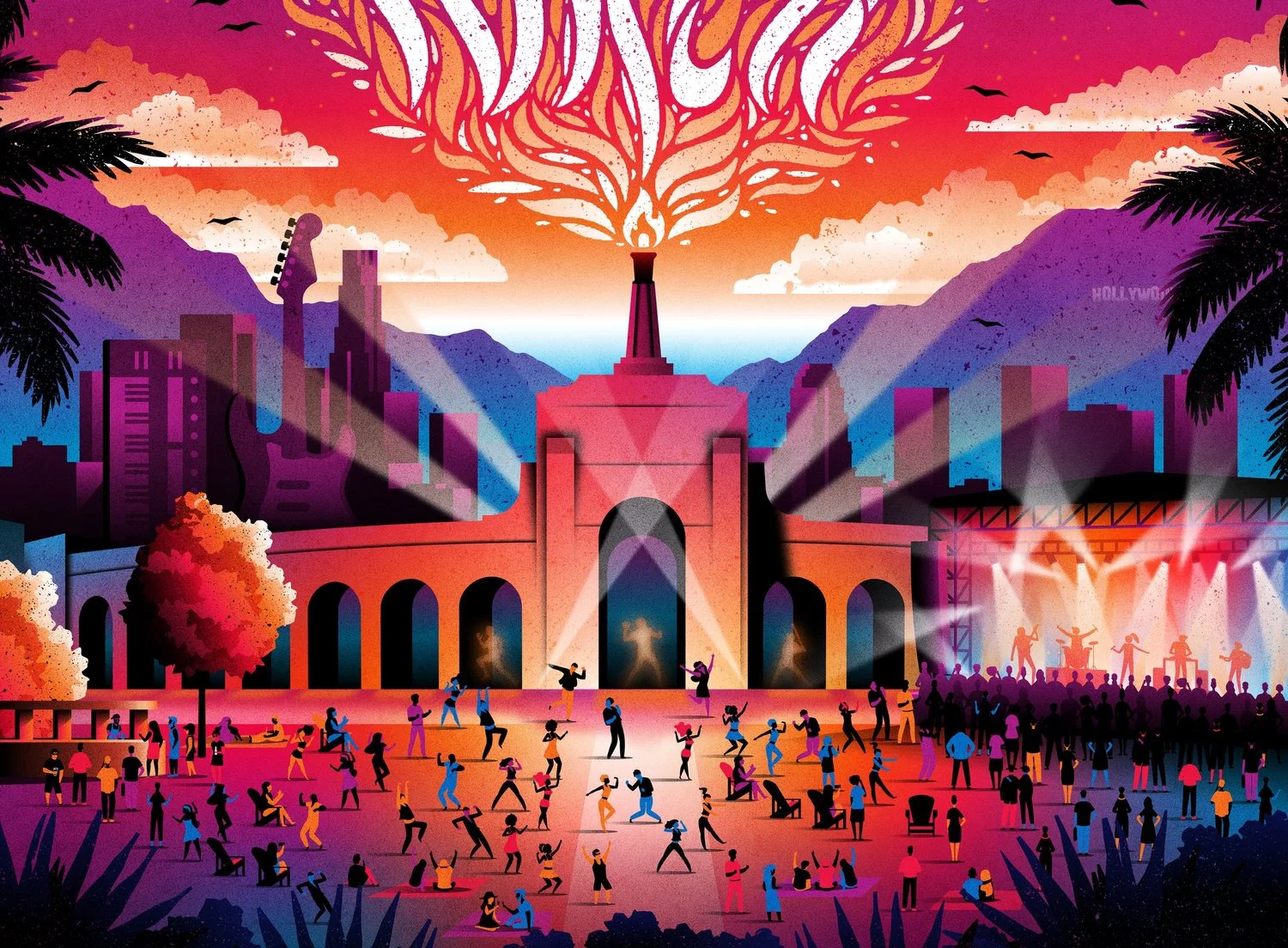 Affiche The Torch au Los Angeles Coliseum — DKNG