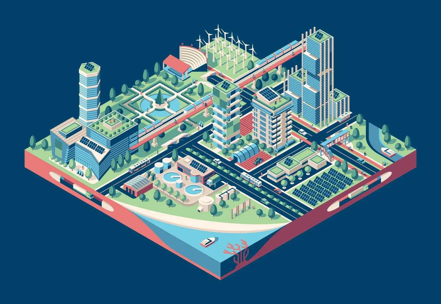 Illustration pour le PNUD, ville durable — DKNG