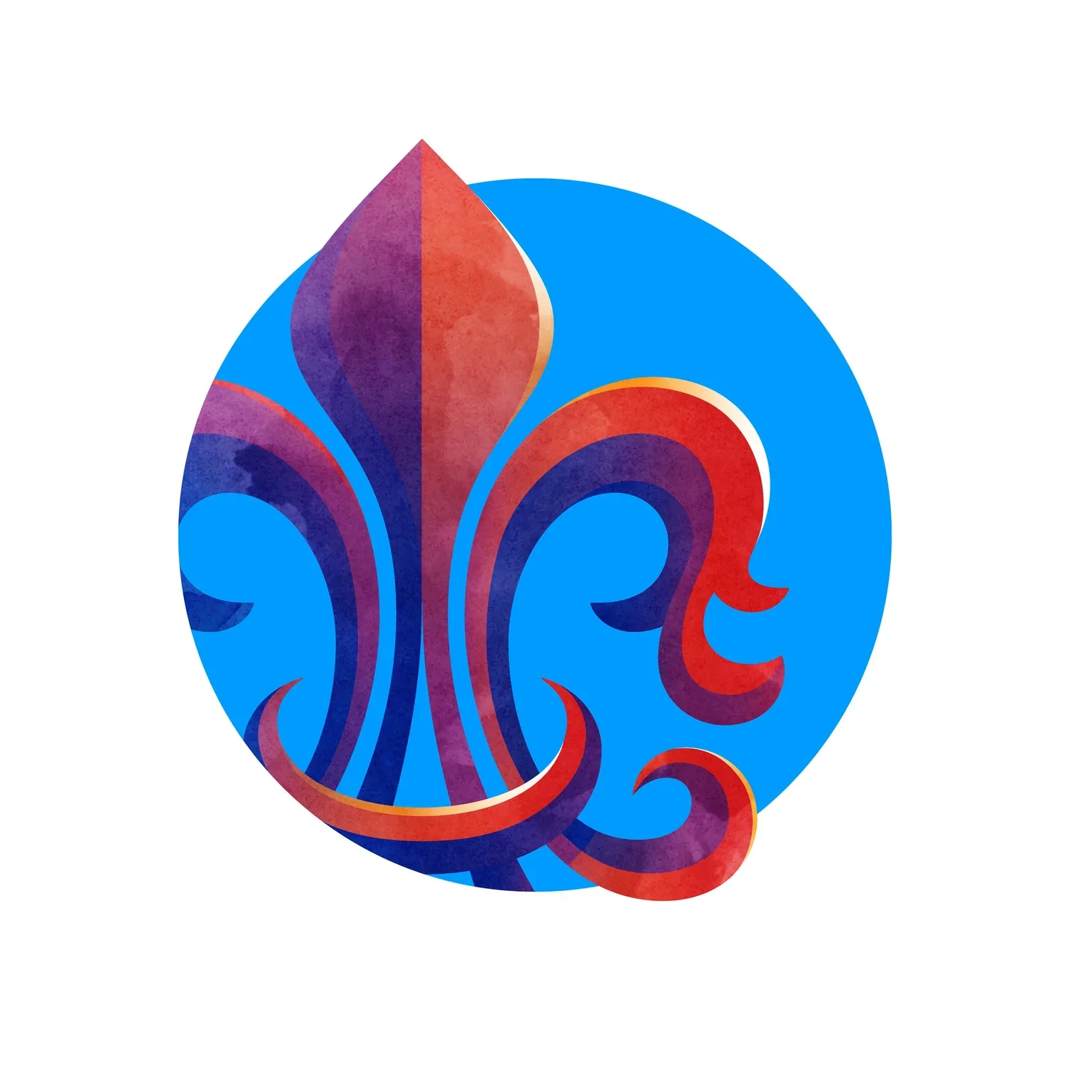 Badge USA Today Network, fleur de lys — DKNG