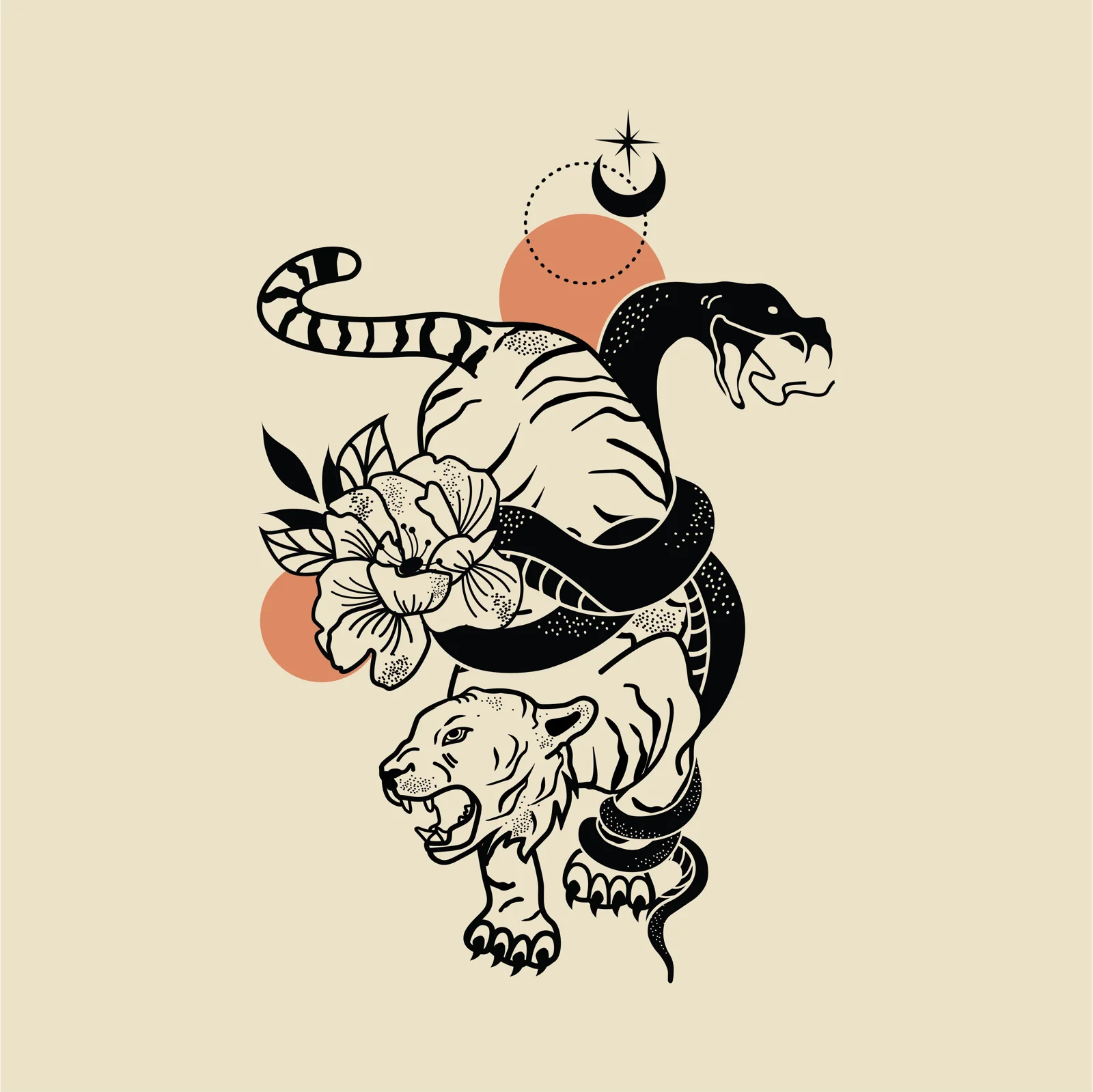 Tigre et serpent — Daphna Sebbane