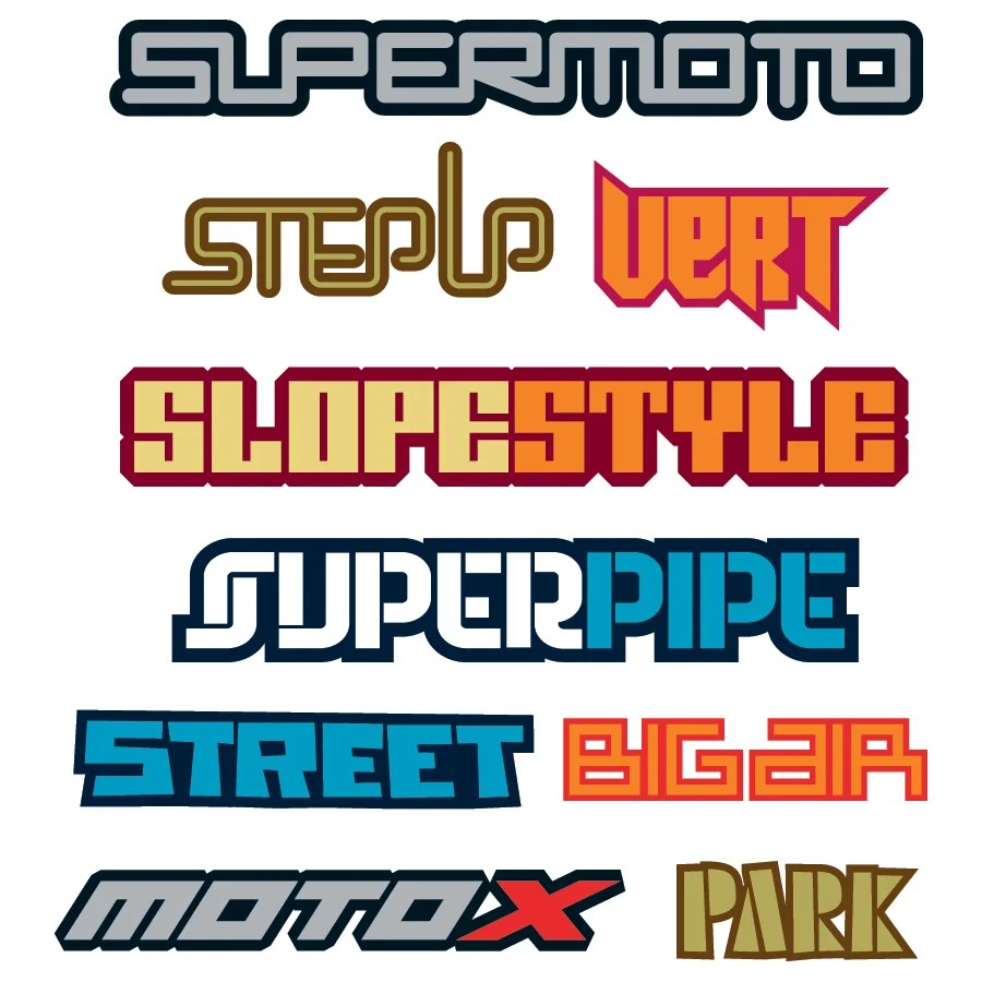 X Games, la typographie — Dan Stiles