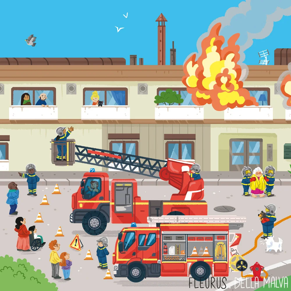 La petite imagerie des pourquoi : Les pompiers — Eleonore Della Malva