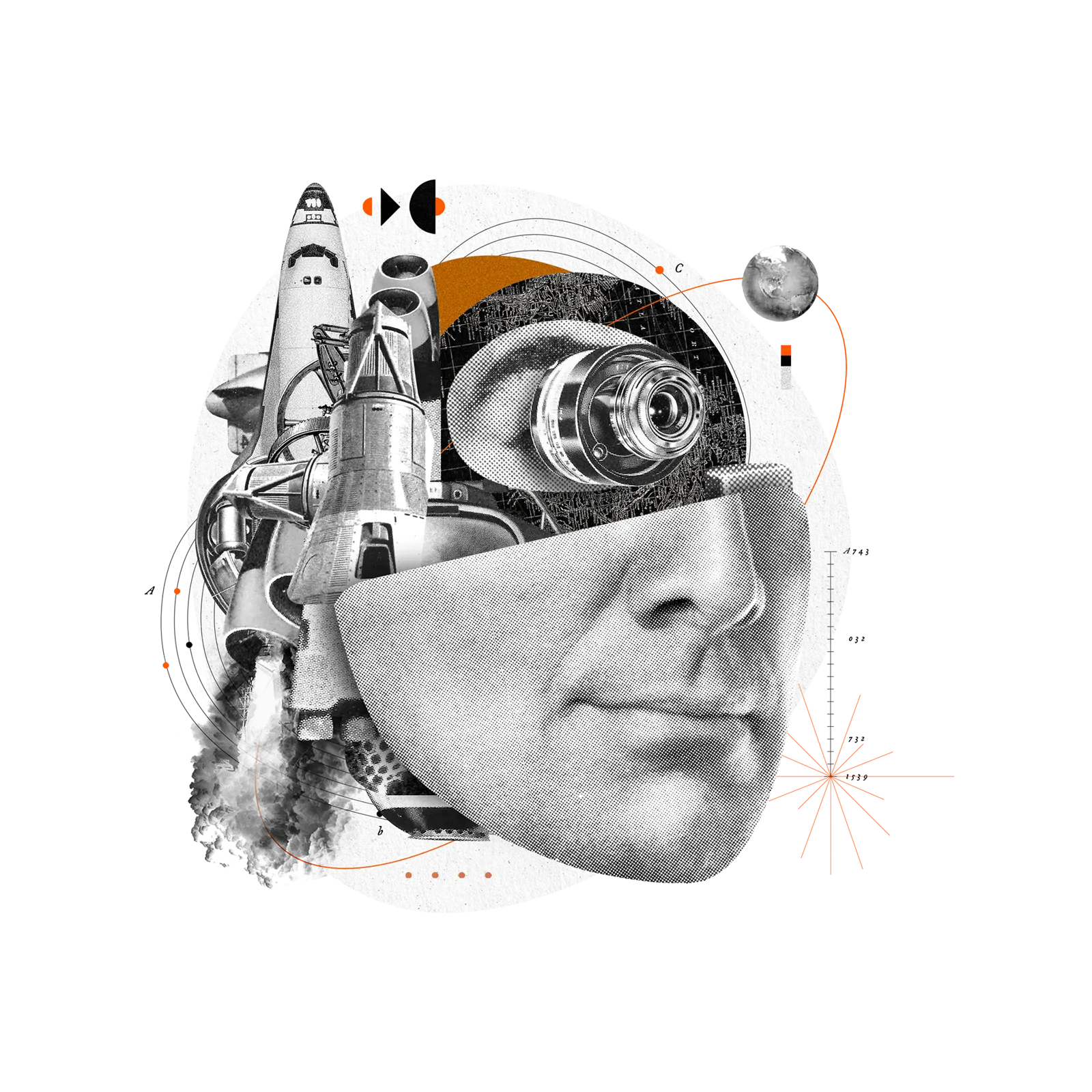 Portrait : fusée et regard mécanique — Eduardo Ramón (Hombre Cometa)