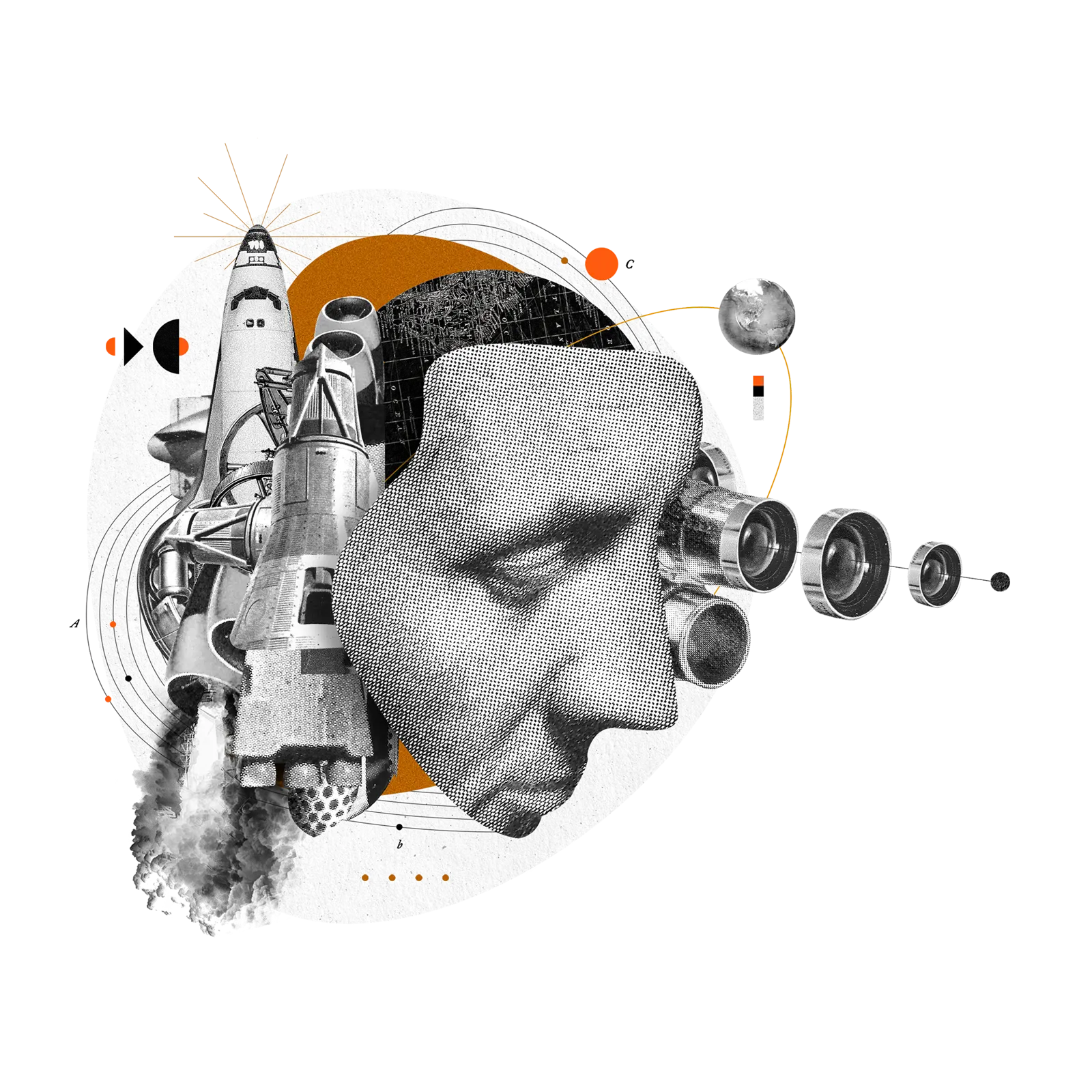 Portrait : profil et lentilles — Eduardo Ramón (Hombre Cometa)