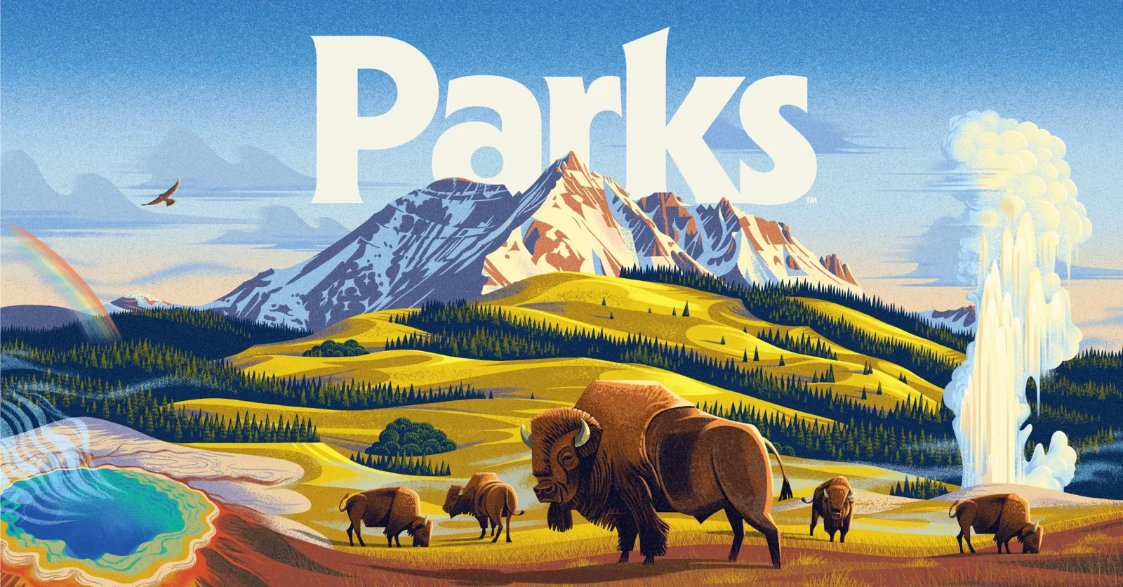 Yellowstone, illustration clé de Parks — Emrich Office