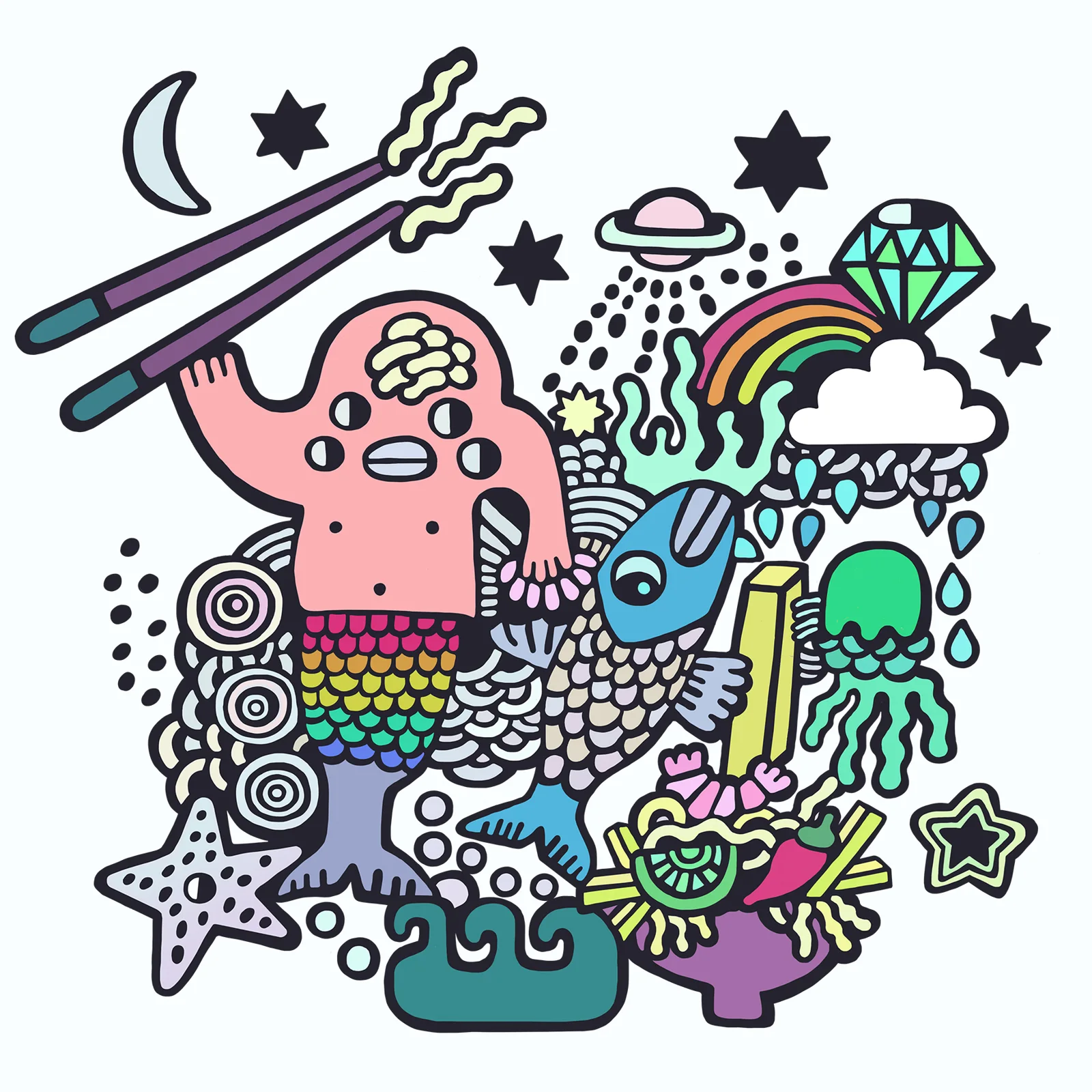 Dessin de canette pour Aloha Snacks — Ery Burns