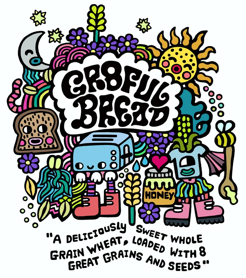 Emballage illustré pour Kordas Bread — Ery Burns