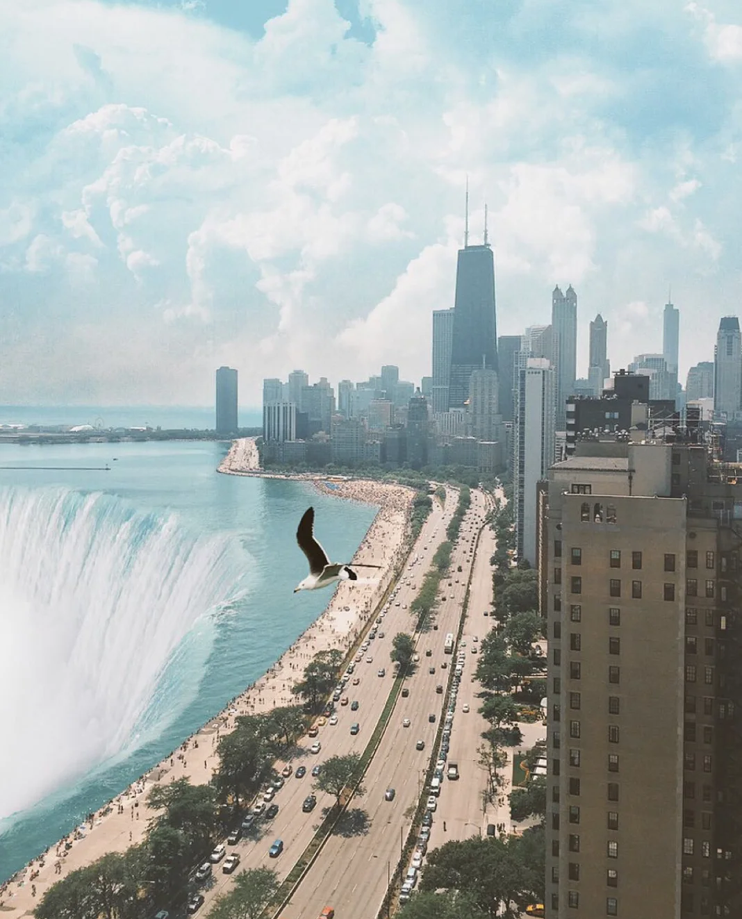 Le lac et la cascade — Elise Swopes