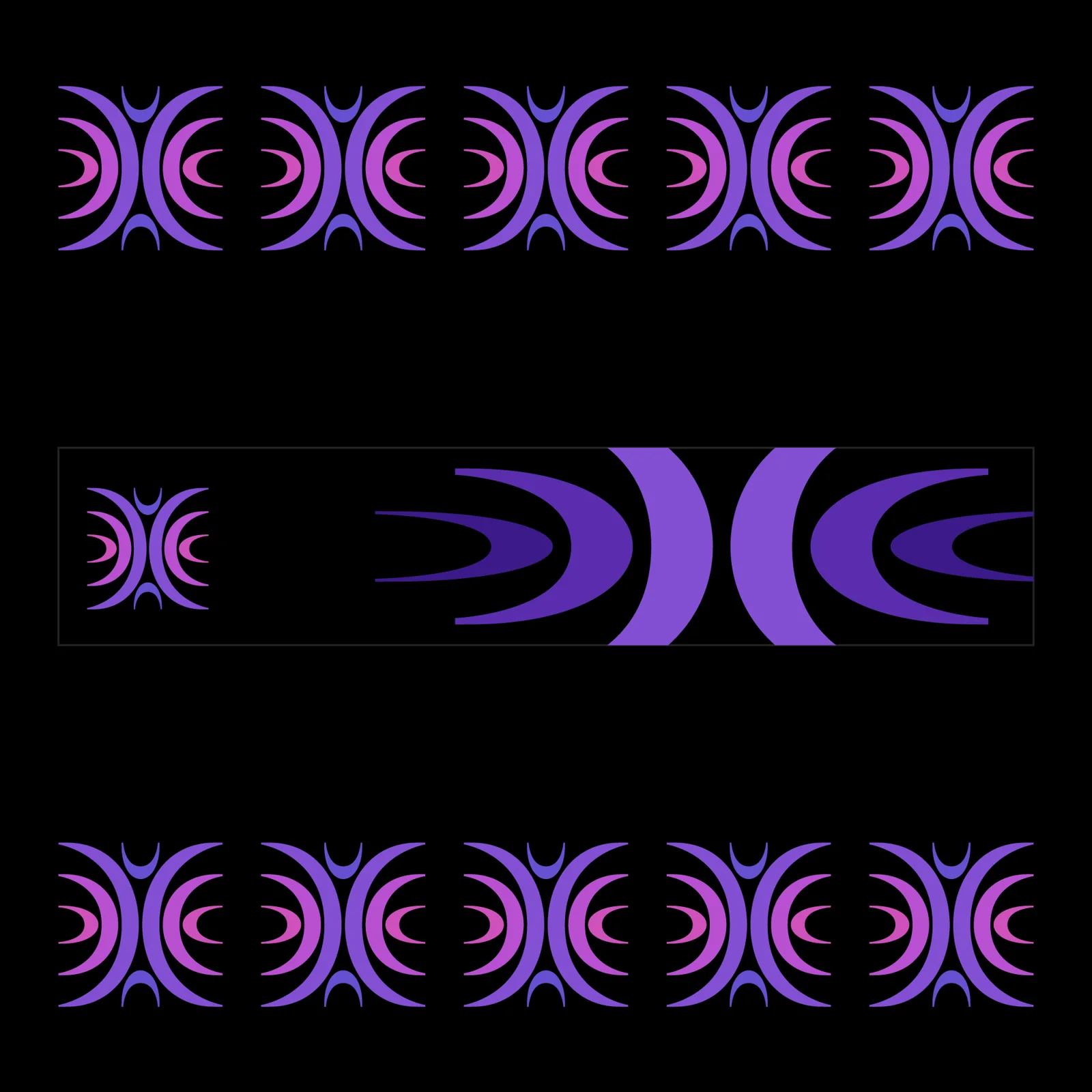 Emblème Magnetism, arcs violets et roses — Ethan Fender