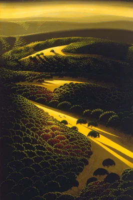 Mountain Fields — Eyvind Earle