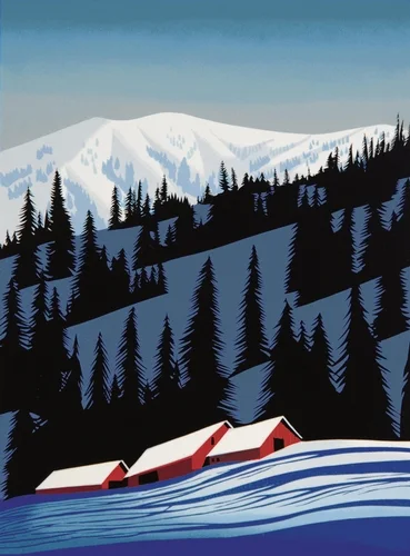 Winter Scene — Eyvind Earle