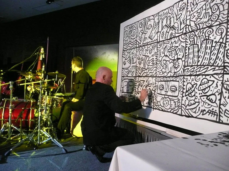 Peinture en direct sur scène