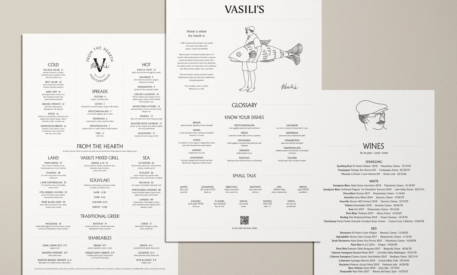 Vasili’s, menus — Ferroconcrete